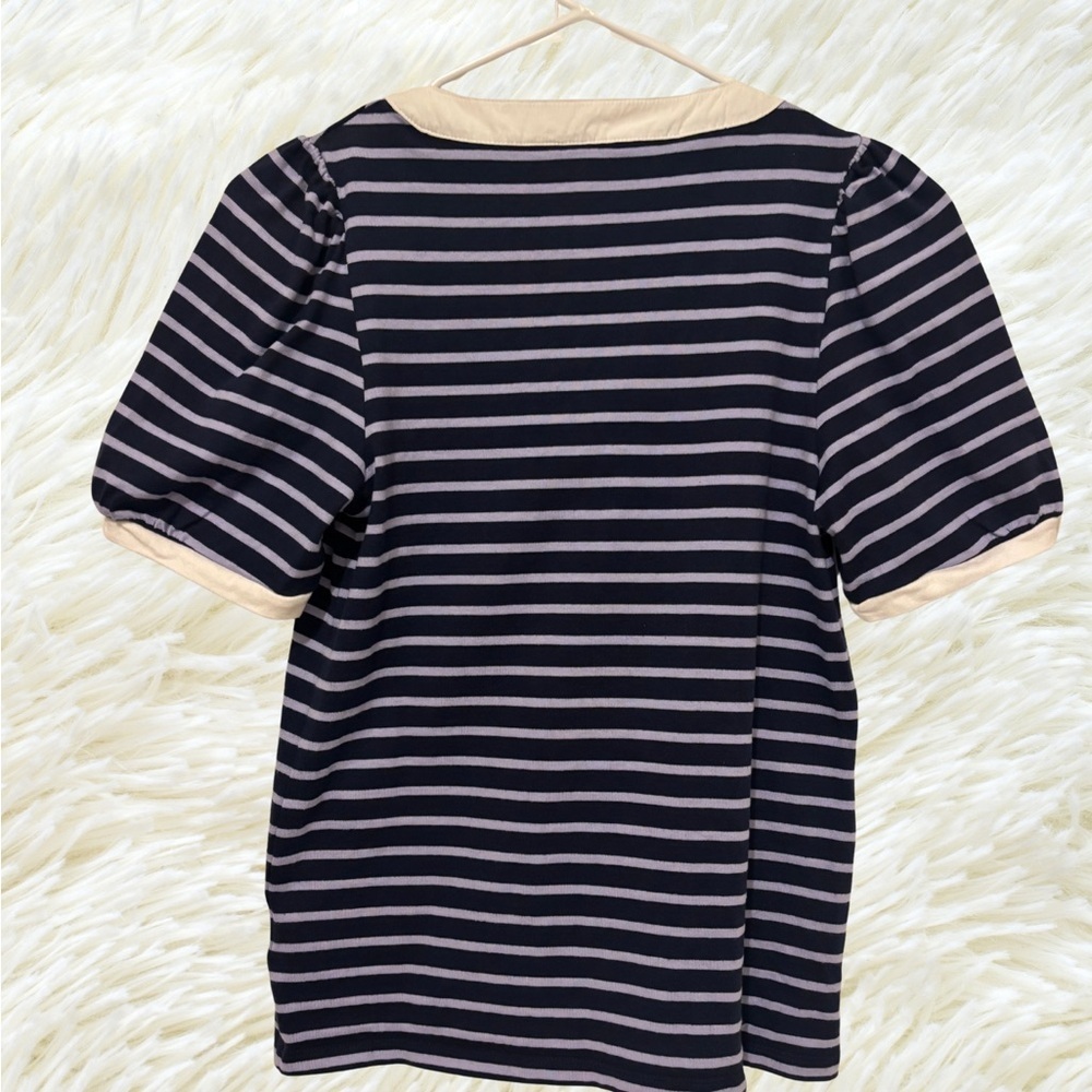 Draper James Black and White Striped Top - Picture 3 of 6